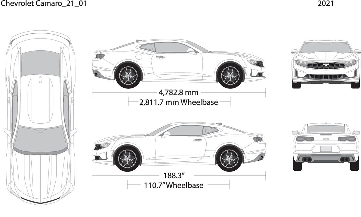 2021 Chevy Camaro V01 Vehicle Wrap Template
