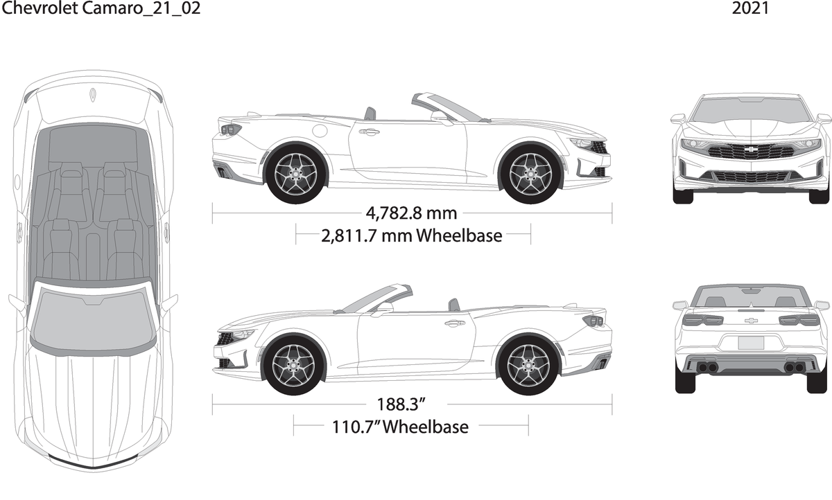 2021 Chevy Camaro V02 Vehicle Wrap Template