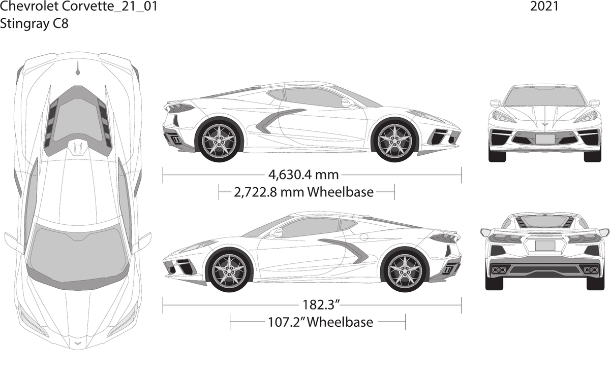 2021 Chevy Corvette vector wrap template, Design-Ready PDF - GravBase