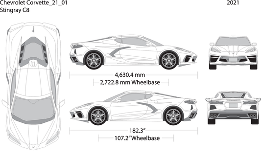 2021 Chevy Corvette V21 Vehicle Wrap Template