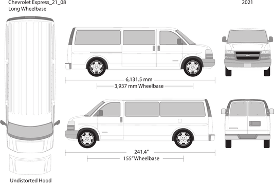 2021 Chevy Express Vector Wrap Template - GravBase