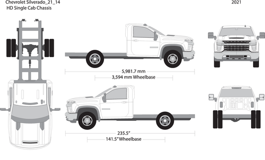2021 Chevy Silverado 2500 3500 Hd V14 Vehicle Wrap Template