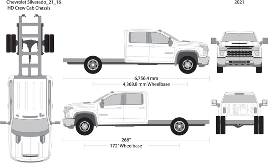 2021 Chevy Silverado 2500 3500 Hd V16 Vehicle Wrap Template