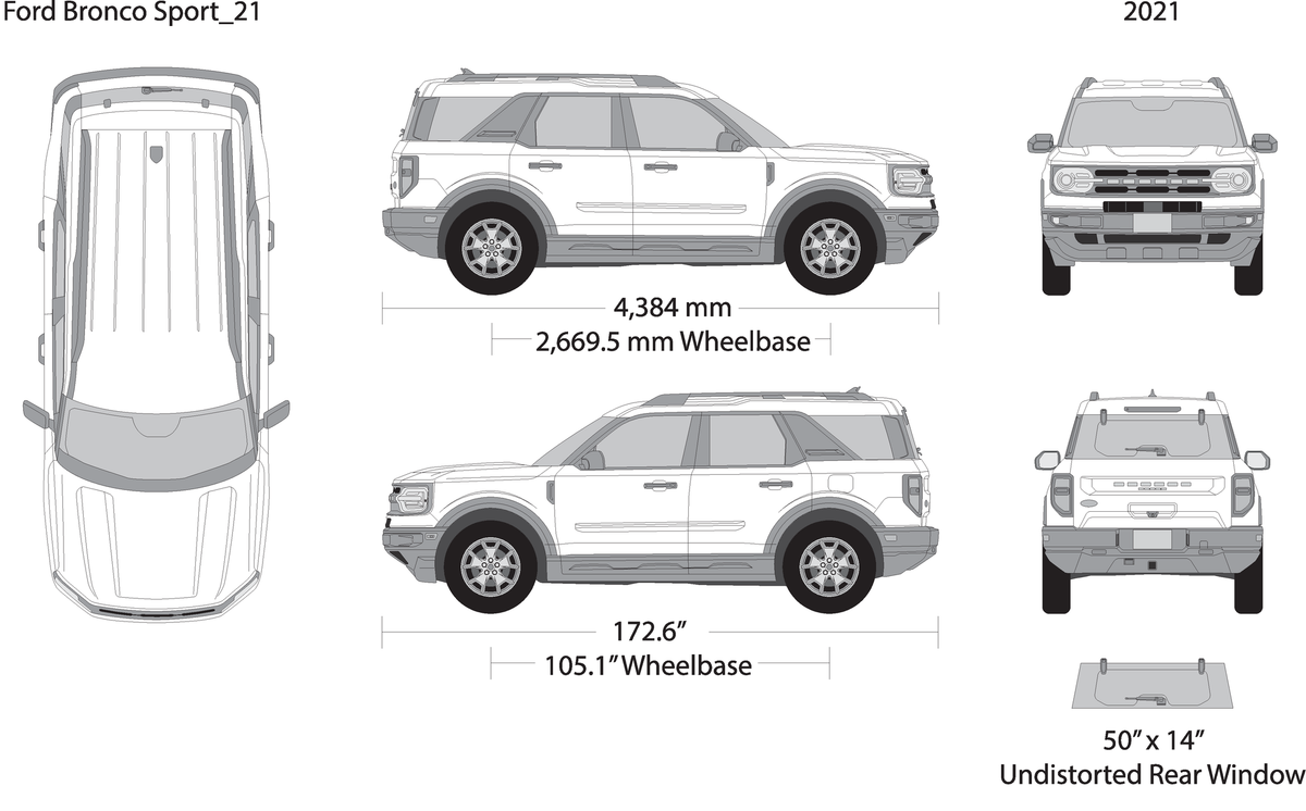 2021 Ford Bronco Sport V21 Vehicle Wrap Template