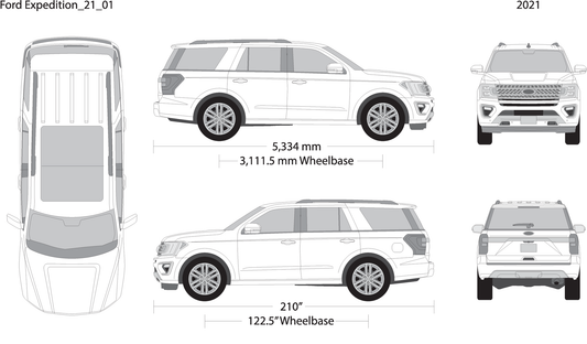 2021 Ford Expedition V01 Vehicle Wrap Template