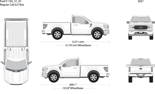2021 Ford F 150 V01 Vehicle Wrap Template