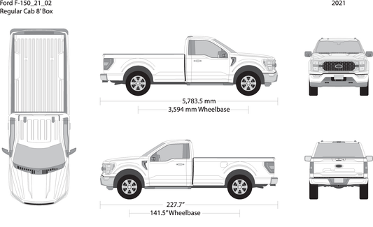 2021 Ford F 150 V02 Vehicle Wrap Template