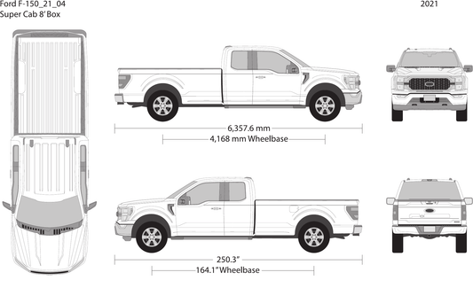 2021 Ford F-150 Vector Wrap Template - GravBase