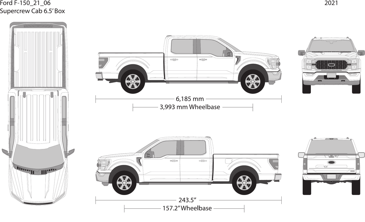 2021 Ford F-150 Vector Wrap Template - GravBase