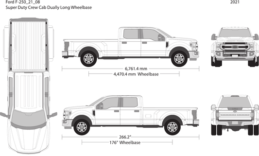 2021 Ford F-250 Vector Wrap Template - GravBase