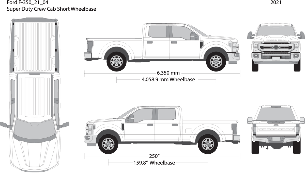 2021 Ford F 350 V04 Vehicle Wrap Template