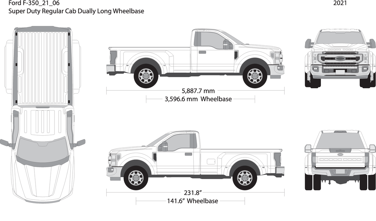 2021 Ford F 350 V06 Vehicle Wrap Template