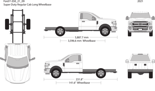 2021 Ford F-350 vector wrap template V09, Design-Ready PDF - GravBase
