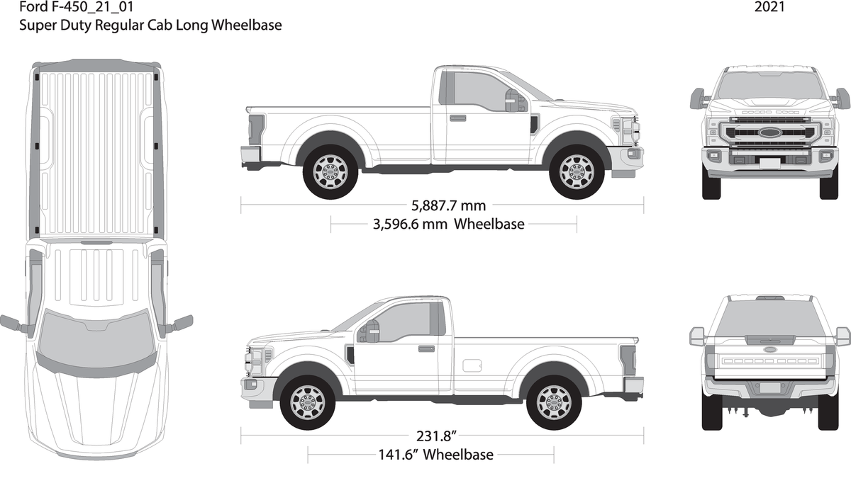 2021 Ford F 450 V01 Vehicle Wrap Template