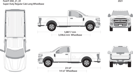 2021 Ford F 450 V01 Vehicle Wrap Template