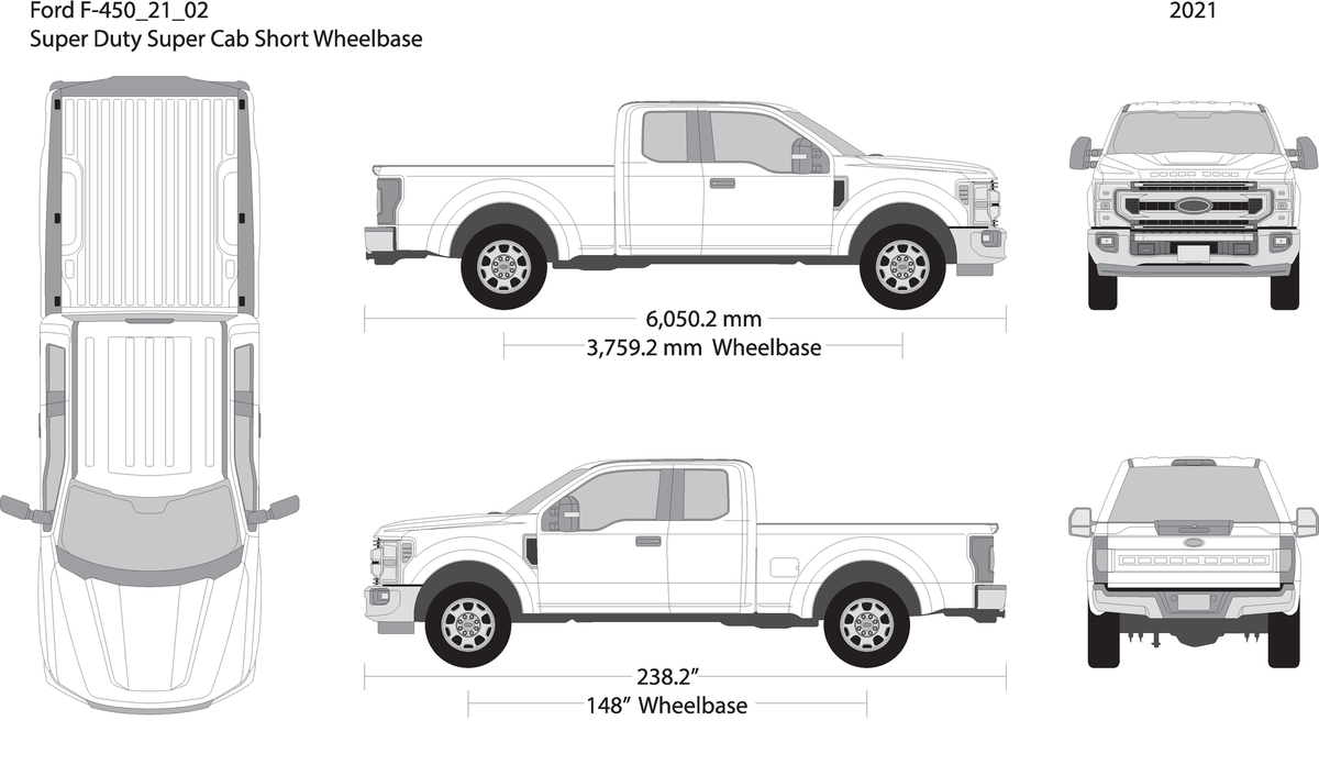2021 Ford F 450 V02 Vehicle Wrap Template