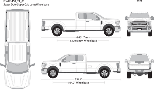 2021 Ford F 450 V03 Vehicle Wrap Template