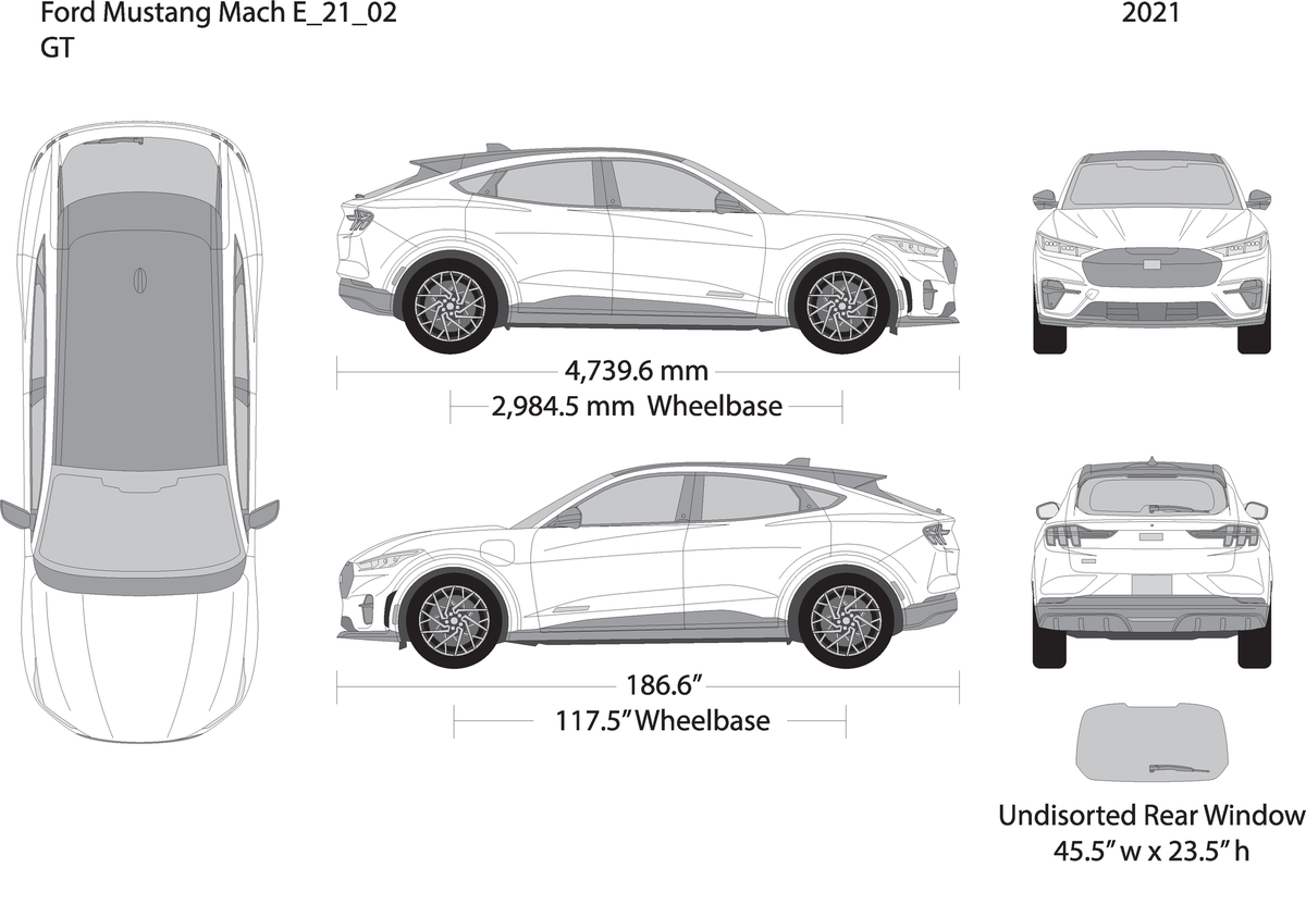 2021 Ford Mustang Mach E V02 Vehicle Wrap Template