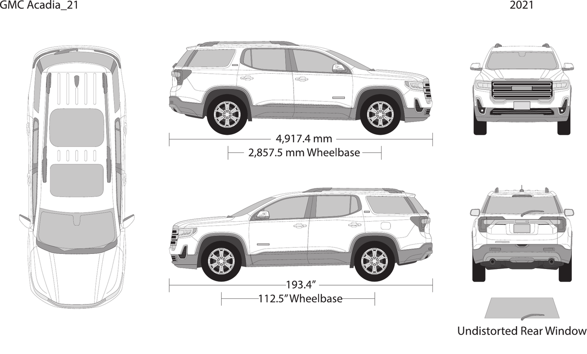 2021 GMC Acadia vector wrap template, Design-Ready PDF - GravBase