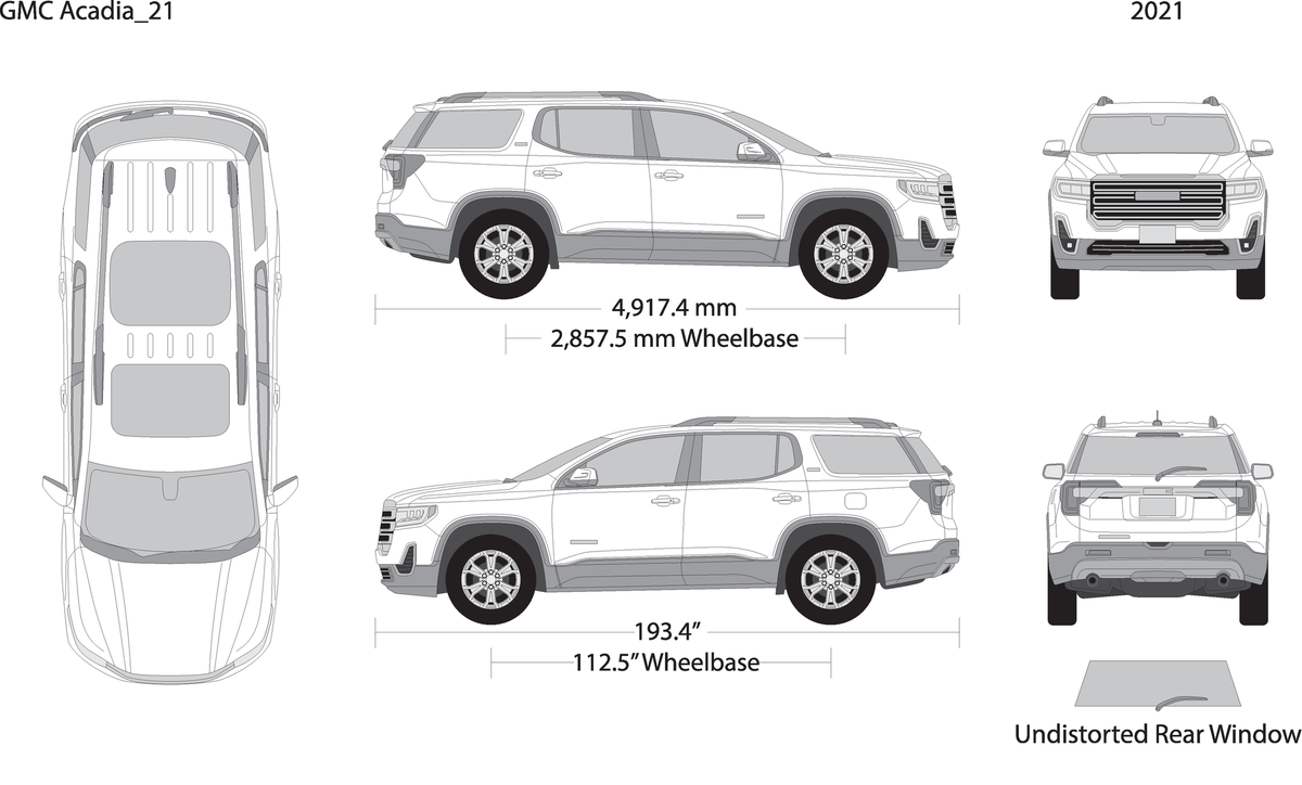 2021 Gmc Acadia V21 Vehicle Wrap Template