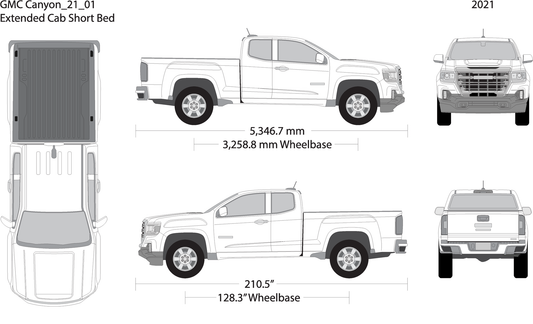 2021 Gmc Canyon V01 Vehicle Wrap Template