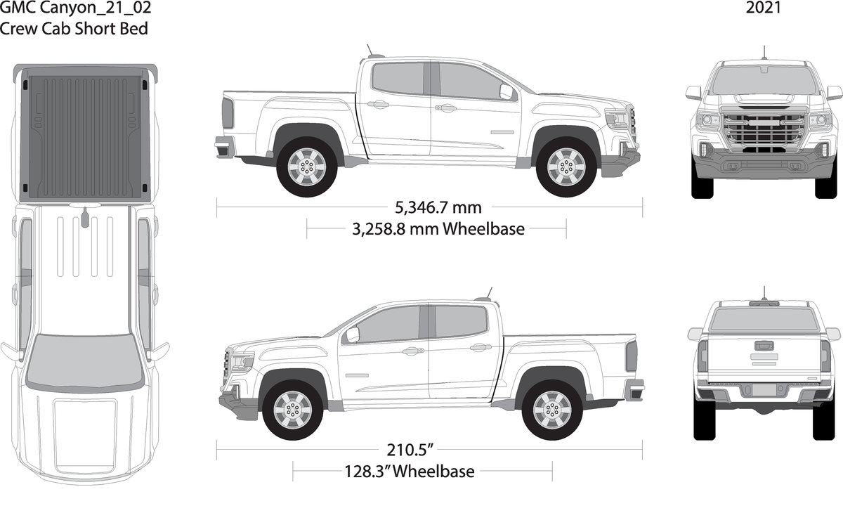 2021 Gmc Canyon V02 Vehicle Wrap Template