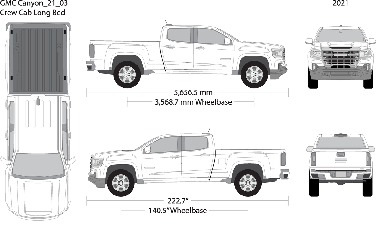 2021 Gmc Canyon V03 Vehicle Wrap Template