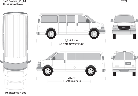 2021 Gmc Savana V04 Vehicle Wrap Template