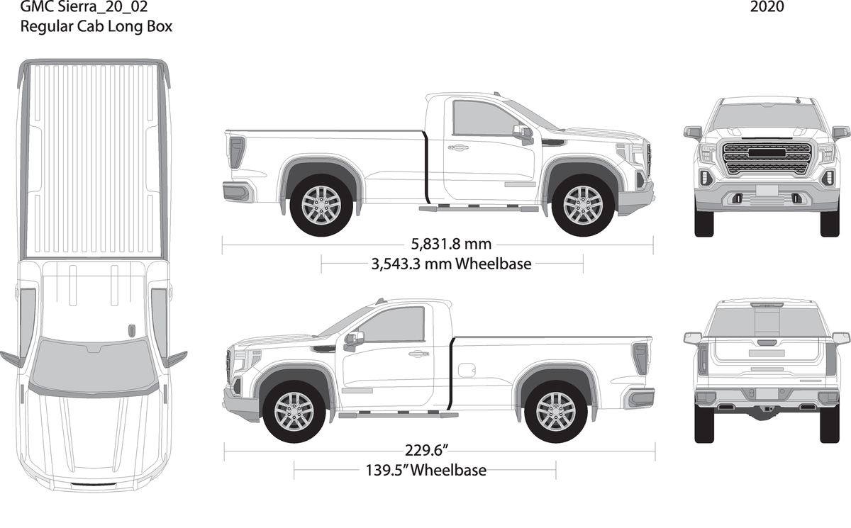 2021 Gmc Sierra 1500 V02 Vehicle Wrap Template
