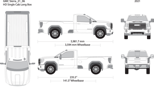 2021 Gmc Sierra 2500 3500 Hd V06 Vehicle Wrap Template