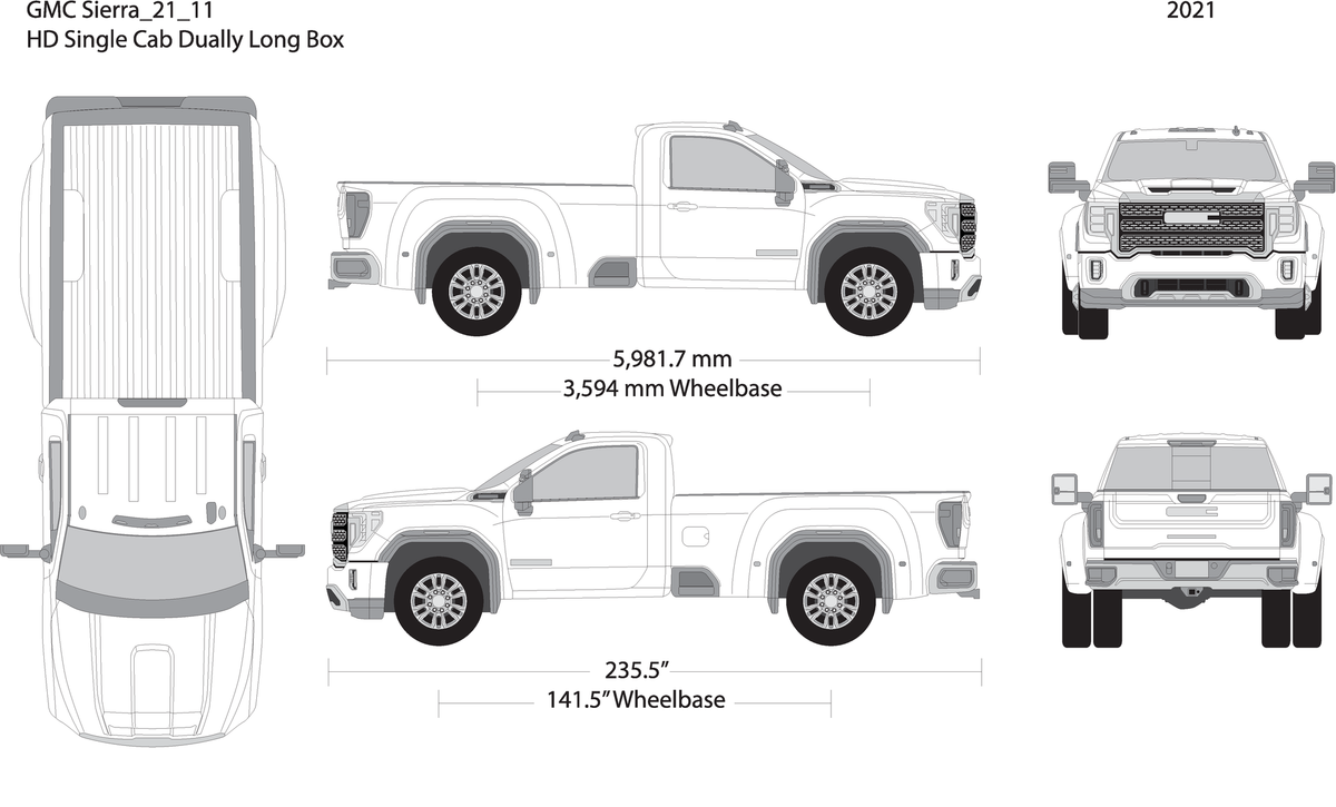 2021 Gmc Sierra 2500 3500 Hd V11 Vehicle Wrap Template