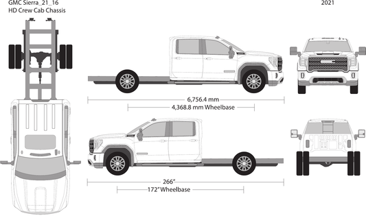 2021 GMC Sierra 2500-3500 HD vector wrap template V16, Design-Ready PDF - GravBase