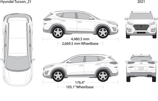 2021 Hyundai Tucson V21 Vehicle Wrap Template