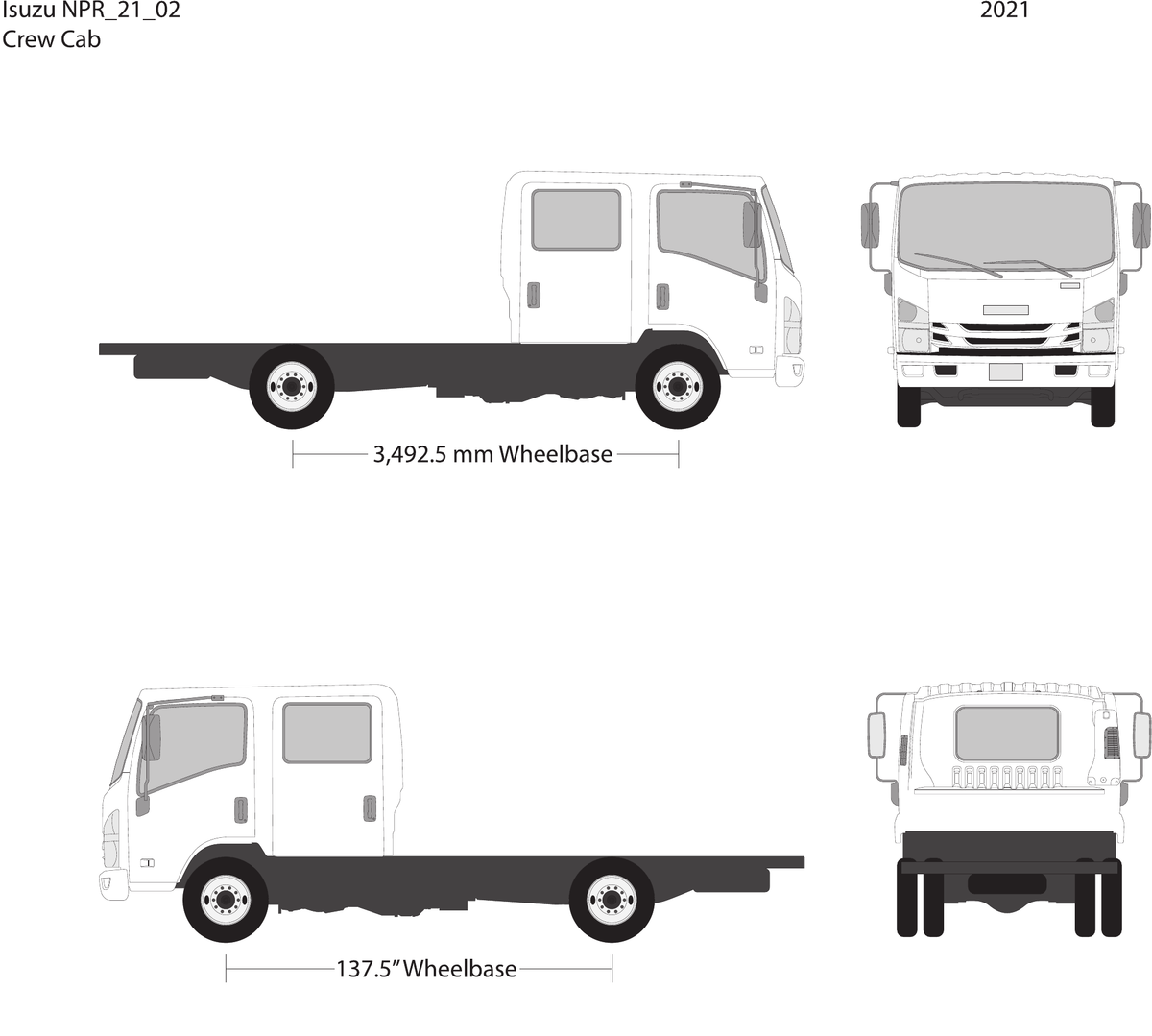 2021 Isuzu NPR vector wrap template V02, Design-Ready PDF - GravBase