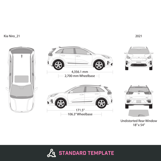 2021 Kia Niro vector wrap template, Design-Ready PDF - GravBase