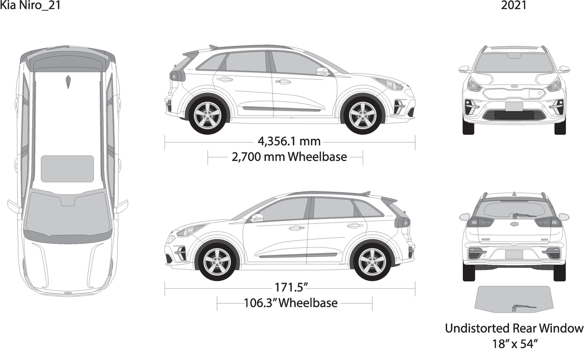 2021 Kia Niro V21 Vehicle Wrap Template