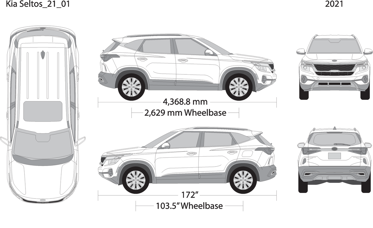 2021 Kia Seltos V21 Vehicle Wrap Template