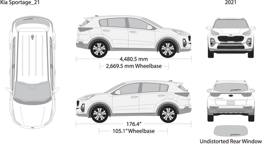 2021 Kia Sportage V21 Vehicle Wrap Template