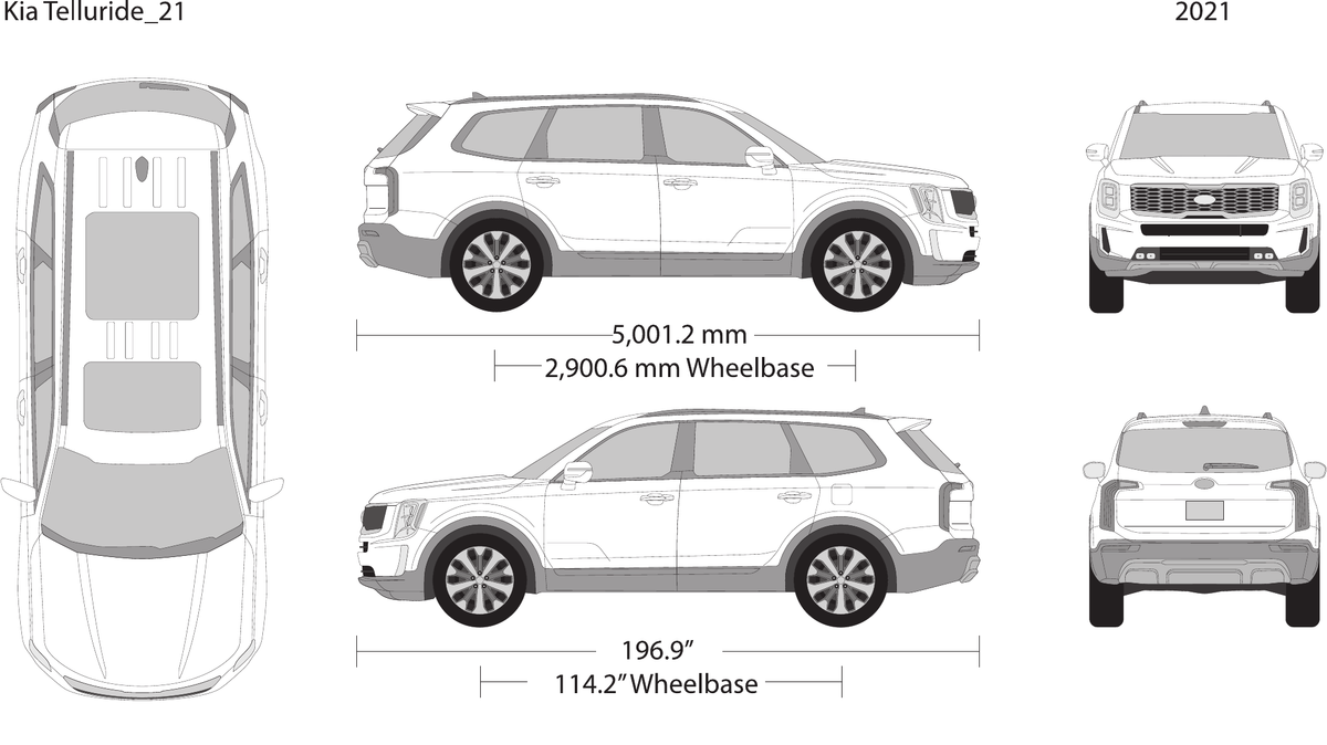 2021 Kia Telluride vector wrap template, Design-Ready PDF - GravBase