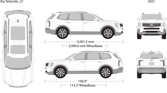 2021 Kia Telluride vector wrap template, Design-Ready PDF - GravBase