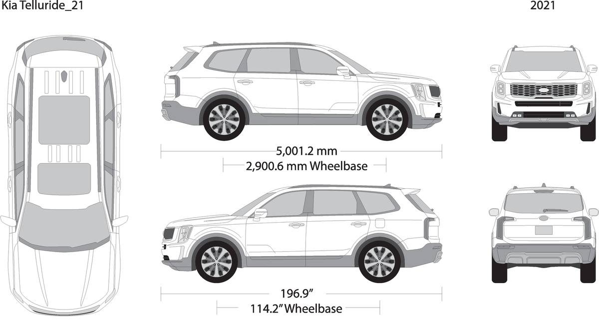 2021 Kia Telluride V21 Vehicle Wrap Template