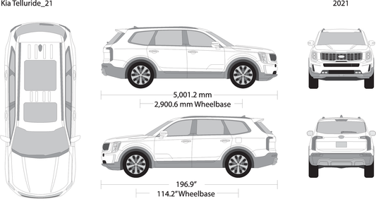 2021 Kia Telluride V21 Vehicle Wrap Template