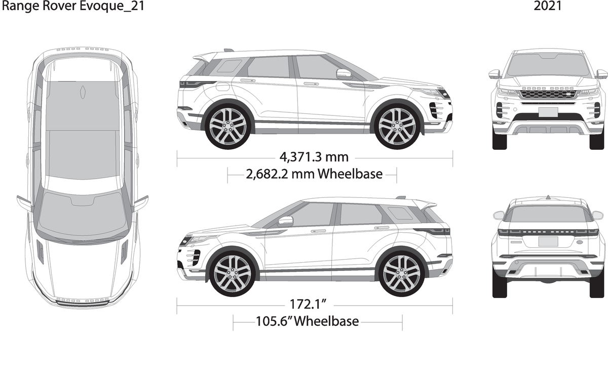 2021 Land Rover Evoque V21 Vehicle Wrap Template