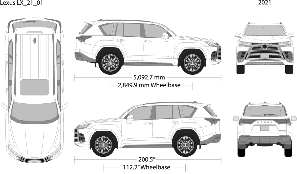 2021 Lexus Lx V21 Vehicle Wrap Template