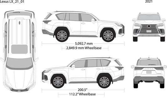 2021 Lexus Lx V21 Vehicle Wrap Template