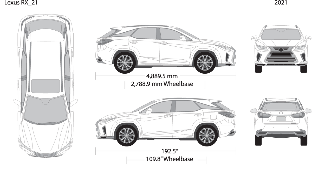 2021 Lexus Rx V21 Vehicle Wrap Template