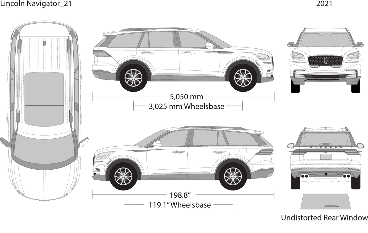 2021 Lincoln Avaitor vector wrap template, Design-Ready PDF - GravBase