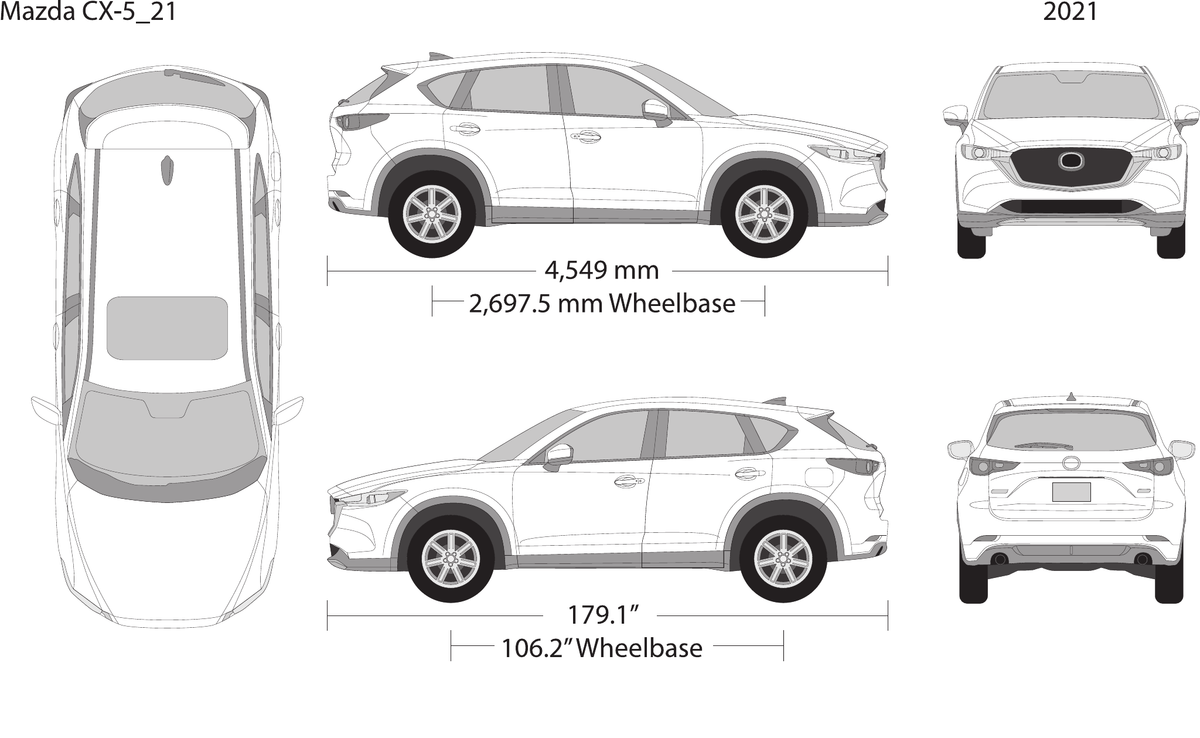 2021 Mazda CX-5 vector wrap template, Design-Ready PDF - GravBase