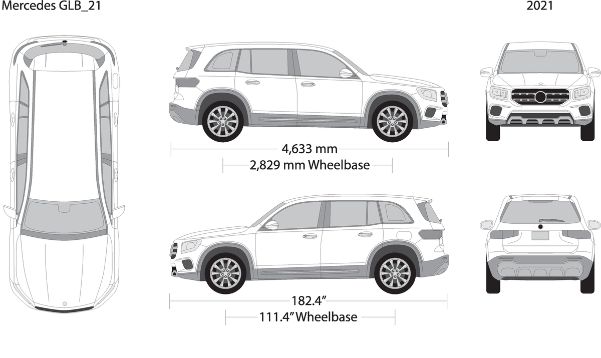 2021 Mercedes Glb V21 Vehicle Wrap Template