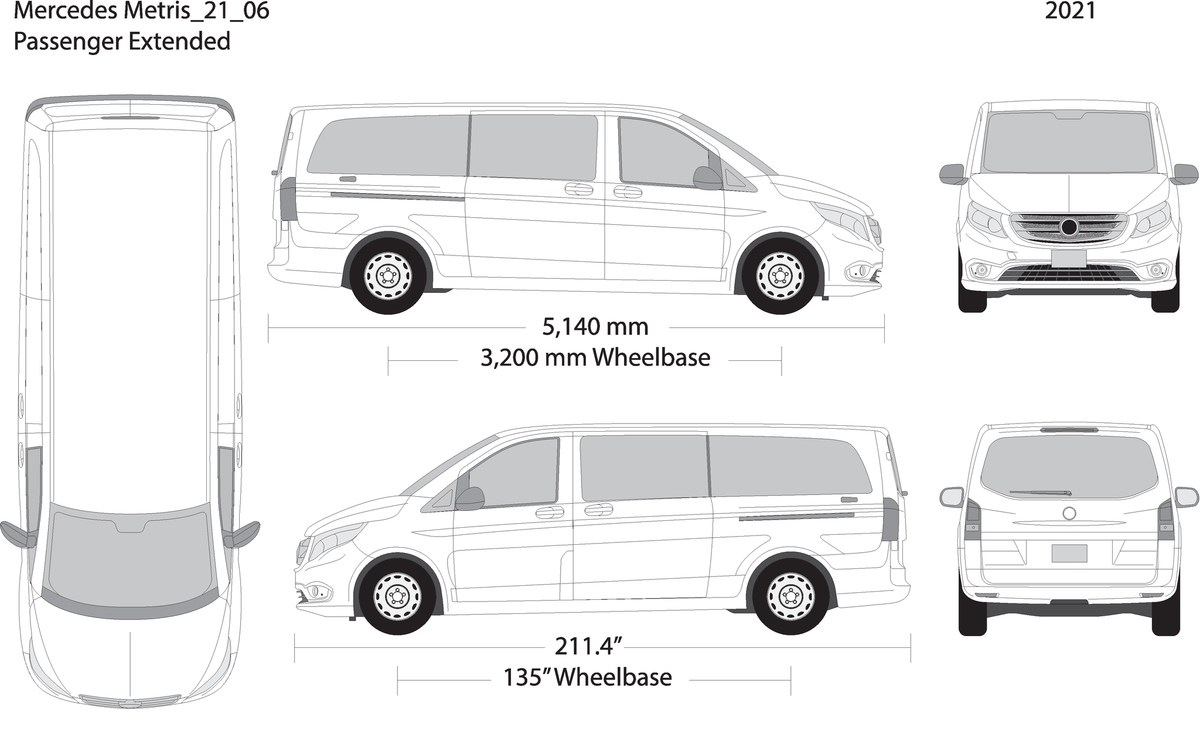 2021 Mercedes Metris V06 Vehicle Wrap Template